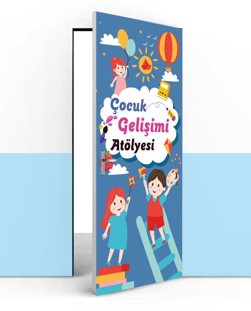 Çocuk gelişimi kapı giydirme