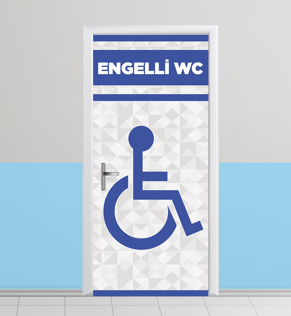 Engelli wc kapı giydirme